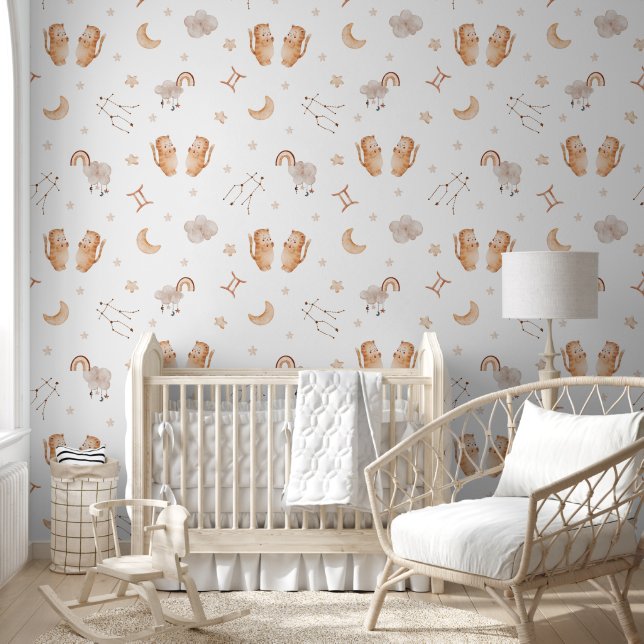 Waterverf Tweelingen Zodiac Kinderkamer Behang (Kinderen)