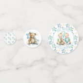 Waterverf Twin Boys Baby shower | Oh, jongens! Confetti (Achterkanten)