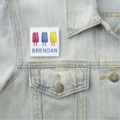 Waterverf Twin Pop Popsicles Painted Ice Lollies Naamplaatje (In situ)