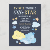 Waterverf Twinkle Twinkle Little Star Baby shower Uitnodiging Briefkaart (Voorkant)