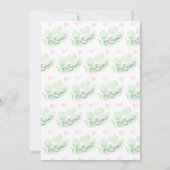 Waterverf Twins Pea Pods Baby shower Kaart (Achterkant)