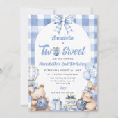 Waterverf Two Sweet 2e verjaardagsfeestje Kaart (Voorkant)