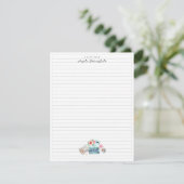 Waterverf typemachine | Monogrammofoonwerk Informatiekaartje (Staand voorkant)