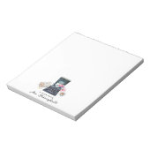 Waterverf typemachine | Monogrammofoonwerk Notitieblok (Linkerzijde)