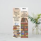 Waterverf Typewriter Funny Book Quote Bladwijzer Kaart (Staand voorkant)