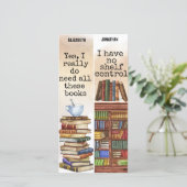 Waterverf Typewriter Funny Book Quote Bladwijzer Kaart (Staand voorkant)