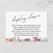 Waterverf - Typografie-display voor wilde bloemen Informatiekaartje (Voorkant)