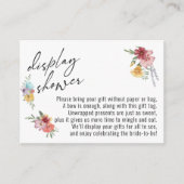 Waterverf - Typografie-display voor wilde bloemen Informatiekaartje (Voorkant)