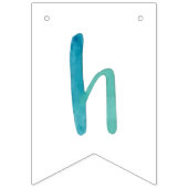 Waterverf Typografie Happy Nieuwjaar design Vlaggetjes (Tweede vlag)