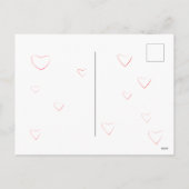 Waterverf typografie houdt van paars briefkaart (Achterkant)