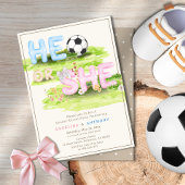 Waterverf Typografie Voetbal Wildflowers Hij of zi Kaart