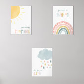 Waterverf U bent mijn zonneschijn Muurkunst Sets (Voorkant)