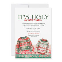 Waterverf Ugly Sweater Kerstparty
