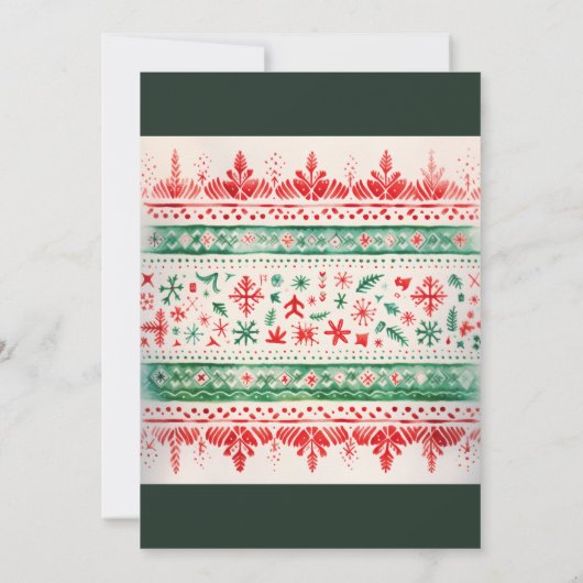 Waterverf Ugly Sweater Kerstparty Kaart (Achterkant)