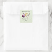 Waterverf Uien Handgetekend Retouradres Sticker (Tas)