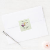 Waterverf Uien Handgetekend Retouradres Sticker (Envelop)