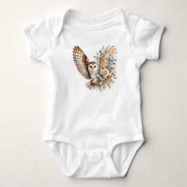 Waterverf Uil Bloem PNG Vogel Bloemen Ontwerp Romper
