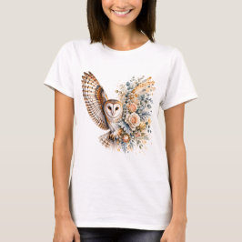 Waterverf Uil Bloem PNG Vogel Bloemen Ontwerp T-shirt