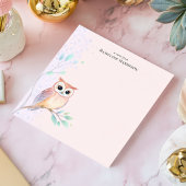 Waterverf Uil Branch Gepersonaliseerde naam Notitieblok