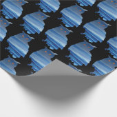 Waterverf uil cadeaupapier (Hoek)