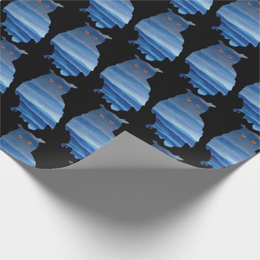 Waterverf uil cadeaupapier (Hoek)