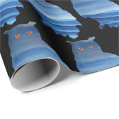 Waterverf uil cadeaupapier (Rol Hoek)