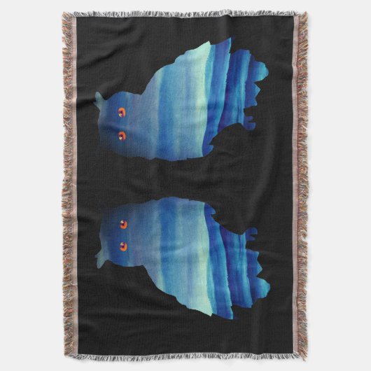 Waterverf uil deken (Voorkant Verticaal)