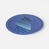 Waterverf uil papieren bordje (Gekanteld)