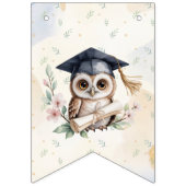 Waterverf Uil Pre-K Kleuterklas Afstuderen Vlaggetjes (Eerste vlag)