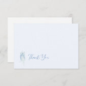 Waterverf Uil Sorority Note Kaart blauw (Voorkant / Achterkant)