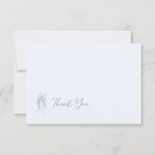 Waterverf Uil Sorority Note Kaart blauw