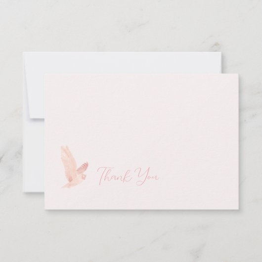 Waterverf uil Sorority Note Kaart rood (Voorkant)