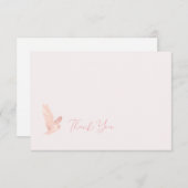 Waterverf uil Sorority Note Kaart rood (Voorkant / Achterkant)