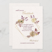 Waterverf Uitdrukking Sympathie Hartelijk dank Bedankkaart (Voorkant / Achterkant)