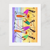 Waterverf, uitdrukking van geluk Verjaardag Briefkaart (Voorkant)