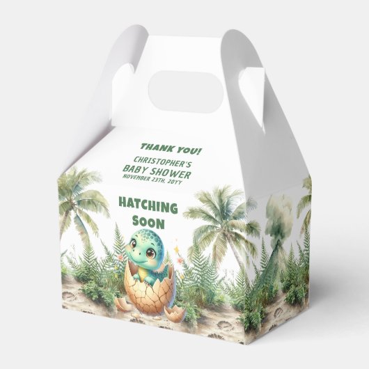 Waterverf Uitkomen Binnenkort Dino Baby Favoriet B Bedankdoosjes (Achterkant)