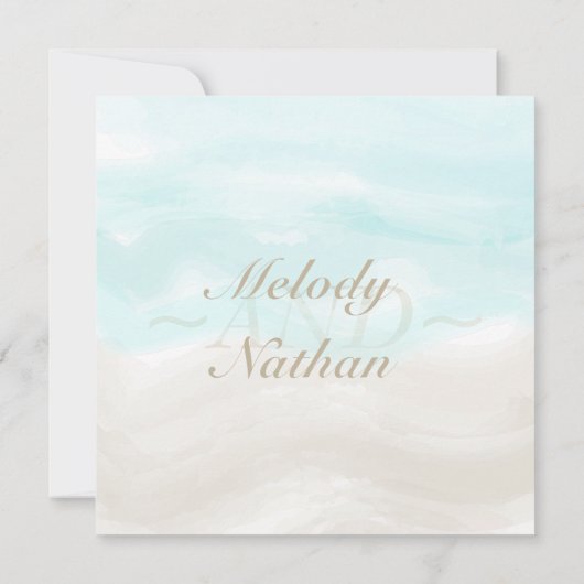 Waterverf uitnodigen troepenweduwen kaart (Achterkant)