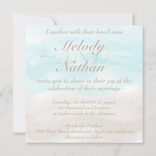 Waterverf uitnodigen troepenweduwen kaart (Voorkant)