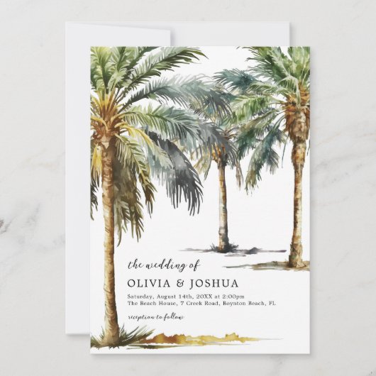 Waterverf uitnodigen troepenweduwen kaart (Voorkant)