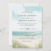 Waterverf uitnodigen troepenweduwen kaart (Voorkant)