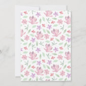 Waterverf Uitnodiging, Floral, Bloem, Natuur Kaart (Achterkant)