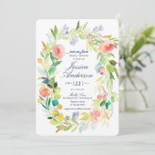 Waterverf - Uitnodiging in de lente van de Grote B (Staand voorkant)