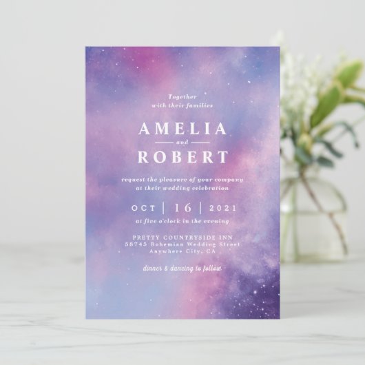 Waterverf Uitnodiging tot aardeweddenschap (Staand voorkant)