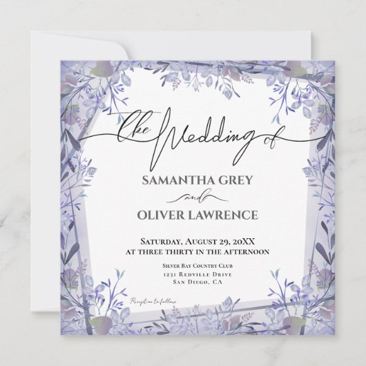 Waterverf - Uitnodiging tot huwelijk (Voorkant)