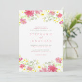 Waterverf uitnodiging tot inschrijving op Wildflow (Staand voorkant)