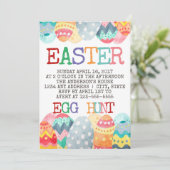 Waterverf Uitnodiging tot uitnodigen van paaseiere (Staand voorkant)