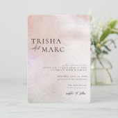 Waterverf Uitnodiging tot uitzending van getexture (Staand voorkant)