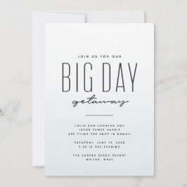 Waterverf-uitnodiging voor bruiloft bestemming