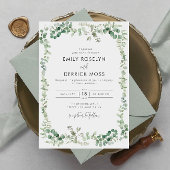 waterverf uitnodiging voor eucalyptusbruiloft in g