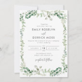waterverf uitnodiging voor eucalyptusbruiloft in g (Voorkant)